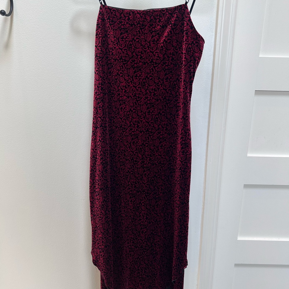 Jodi Kristopher Y2K Red and Black Floral Dress